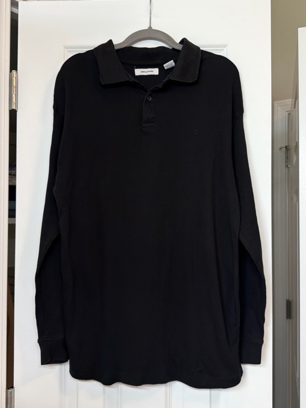 Pierre Cardin Black Long-Sleeve Polo